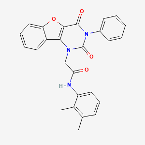 N-(2,3-dimethylphenyl)-2-{4,6-dioxo-5-phenyl-8-oxa-3,5-diazatricyclo[7.4.0.0^{2,7}]trideca-1(9),2(7),10,12-tetraen-3-yl}acetamide