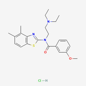 molecular formula C23H30ClN3O2S B6480757 N-[2-(diethylamino)ethyl]-N-(4,5-dimethyl-1,3-benzothiazol-2-yl)-3-methoxybenzamide hydrochloride CAS No. 1216473-34-5