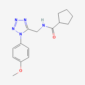 molecular formula C15H19N5O2 B6480969 N-{[1-(4-methoxyphenyl)-1H-1,2,3,4-tetrazol-5-yl]methyl}cyclopentanecarboxamide CAS No. 897614-49-2