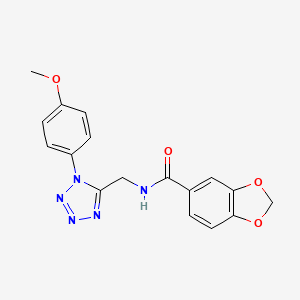 molecular formula C17H15N5O4 B6480979 N-{[1-(4-methoxyphenyl)-1H-1,2,3,4-tetrazol-5-yl]methyl}-2H-1,3-benzodioxole-5-carboxamide CAS No. 897614-59-4