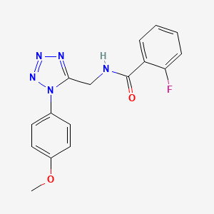 molecular formula C16H14FN5O2 B6480986 2-fluoro-N-{[1-(4-methoxyphenyl)-1H-1,2,3,4-tetrazol-5-yl]methyl}benzamide CAS No. 897614-63-0