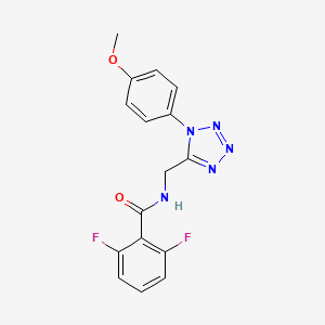 molecular formula C16H13F2N5O2 B6480992 2,6-difluoro-N-{[1-(4-methoxyphenyl)-1H-1,2,3,4-tetrazol-5-yl]methyl}benzamide CAS No. 897614-69-6