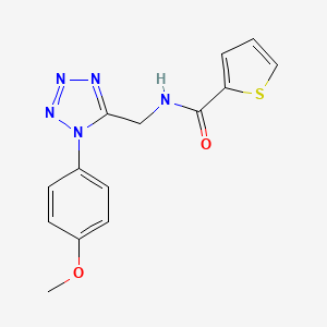 molecular formula C14H13N5O2S B6481003 N-{[1-(4-methoxyphenyl)-1H-1,2,3,4-tetrazol-5-yl]methyl}thiophene-2-carboxamide CAS No. 897614-94-7