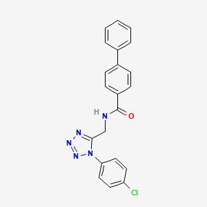 molecular formula C21H16ClN5O B6481044 N-{[1-(4-chlorophenyl)-1H-1,2,3,4-tetrazol-5-yl]methyl}-[1,1'-biphenyl]-4-carboxamide CAS No. 897615-38-2