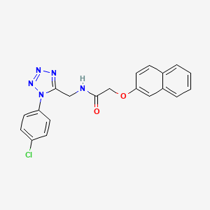 molecular formula C20H16ClN5O2 B6481051 N-{[1-(4-chlorophenyl)-1H-1,2,3,4-tetrazol-5-yl]methyl}-2-(naphthalen-2-yloxy)acetamide CAS No. 897615-40-6