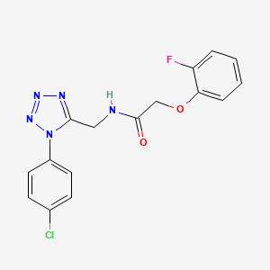 molecular formula C16H13ClFN5O2 B6481057 N-{[1-(4-chlorophenyl)-1H-1,2,3,4-tetrazol-5-yl]methyl}-2-(2-fluorophenoxy)acetamide CAS No. 897615-41-7