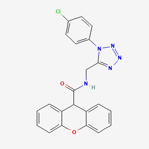 molecular formula C22H16ClN5O2 B6481061 N-{[1-(4-chlorophenyl)-1H-1,2,3,4-tetrazol-5-yl]methyl}-9H-xanthene-9-carboxamide CAS No. 897623-28-8