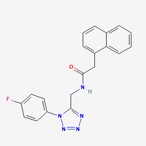 molecular formula C20H16FN5O B6481111 N-{[1-(4-fluorophenyl)-1H-1,2,3,4-tetrazol-5-yl]methyl}-2-(naphthalen-1-yl)acetamide CAS No. 897623-64-2