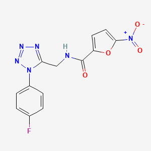 molecular formula C13H9FN6O4 B6481134 N-{[1-(4-fluorophenyl)-1H-1,2,3,4-tetrazol-5-yl]methyl}-5-nitrofuran-2-carboxamide CAS No. 897623-79-9