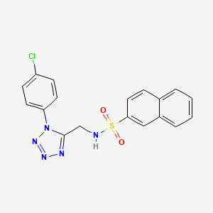 molecular formula C18H14ClN5O2S B6481142 N-{[1-(4-chlorophenyl)-1H-1,2,3,4-tetrazol-5-yl]methyl}naphthalene-2-sulfonamide CAS No. 897623-82-4