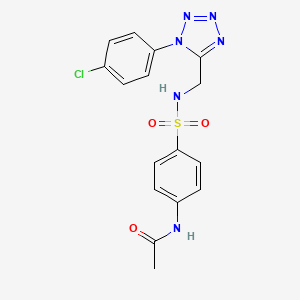 molecular formula C16H15ClN6O3S B6481145 N-[4-({[1-(4-chlorophenyl)-1H-1,2,3,4-tetrazol-5-yl]methyl}sulfamoyl)phenyl]acetamide CAS No. 897623-81-3