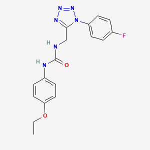 molecular formula C17H17FN6O2 B6481176 1-(4-ethoxyphenyl)-3-{[1-(4-fluorophenyl)-1H-1,2,3,4-tetrazol-5-yl]methyl}urea CAS No. 897624-02-1