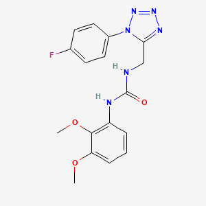molecular formula C17H17FN6O3 B6481203 1-(2,3-dimethoxyphenyl)-3-{[1-(4-fluorophenyl)-1H-1,2,3,4-tetrazol-5-yl]methyl}urea CAS No. 897624-16-7