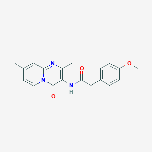 molecular formula C19H19N3O3 B6481210 N-{2,8-dimethyl-4-oxo-4H-pyrido[1,2-a]pyrimidin-3-yl}-2-(4-methoxyphenyl)acetamide CAS No. 897616-87-4