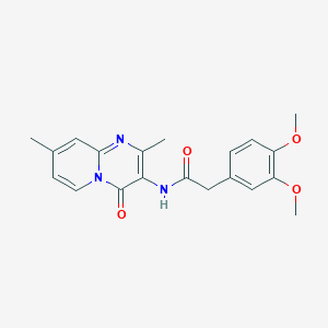 molecular formula C20H21N3O4 B6481217 2-(3,4-dimethoxyphenyl)-N-{2,8-dimethyl-4-oxo-4H-pyrido[1,2-a]pyrimidin-3-yl}acetamide CAS No. 897617-22-0