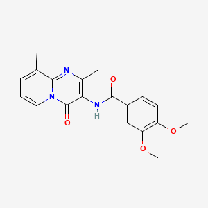 molecular formula C19H19N3O4 B6481230 N-{2,9-dimethyl-4-oxo-4H-pyrido[1,2-a]pyrimidin-3-yl}-3,4-dimethoxybenzamide CAS No. 897617-36-6