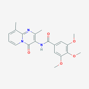 molecular formula C20H21N3O5 B6481235 N-{2,9-dimethyl-4-oxo-4H-pyrido[1,2-a]pyrimidin-3-yl}-3,4,5-trimethoxybenzamide CAS No. 897617-37-7