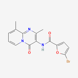 molecular formula C15H12BrN3O3 B6481252 5-bromo-N-{2,9-dimethyl-4-oxo-4H-pyrido[1,2-a]pyrimidin-3-yl}furan-2-carboxamide CAS No. 897617-48-0