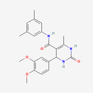 molecular formula C22H25N3O4 B6481274 4-(3,4-dimethoxyphenyl)-N-(3,5-dimethylphenyl)-6-methyl-2-oxo-1,2,3,4-tetrahydropyrimidine-5-carboxamide CAS No. 537679-41-7