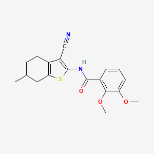 molecular formula C19H20N2O3S B6481281 N-(3-cyano-6-methyl-4,5,6,7-tetrahydro-1-benzothiophen-2-yl)-2,3-dimethoxybenzamide CAS No. 896011-12-4