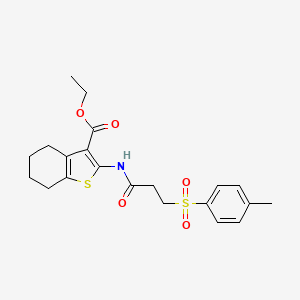 ethyl 2-[3-(4-methylbenzenesulfonyl)propanamido]-4,5,6,7-tetrahydro-1-benzothiophene-3-carboxylate