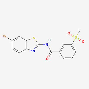 molecular formula C15H11BrN2O3S2 B6481343 N-(6-bromo-1,3-benzothiazol-2-yl)-3-methanesulfonylbenzamide CAS No. 896282-44-3