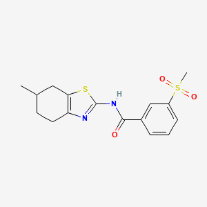 molecular formula C16H18N2O3S2 B6481348 3-methanesulfonyl-N-(6-methyl-4,5,6,7-tetrahydro-1,3-benzothiazol-2-yl)benzamide CAS No. 896283-46-8