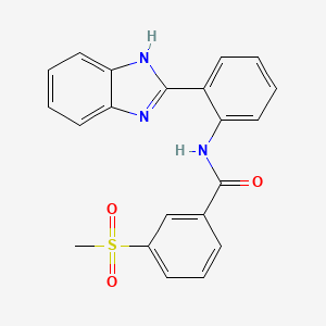 molecular formula C21H17N3O3S B6481357 N-[2-(1H-1,3-benzodiazol-2-yl)phenyl]-3-methanesulfonylbenzamide CAS No. 896288-22-5