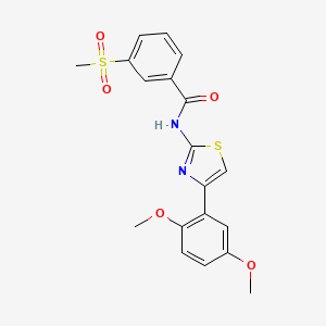 molecular formula C19H18N2O5S2 B6481360 N-[4-(2,5-dimethoxyphenyl)-1,3-thiazol-2-yl]-3-methanesulfonylbenzamide CAS No. 896292-43-6