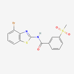 molecular formula C15H11BrN2O3S2 B6481369 N-(4-bromo-1,3-benzothiazol-2-yl)-3-methanesulfonylbenzamide CAS No. 896333-35-0