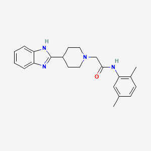 molecular formula C22H26N4O B6481401 2-[4-(1H-1,3-benzodiazol-2-yl)piperidin-1-yl]-N-(2,5-dimethylphenyl)acetamide CAS No. 887214-55-3
