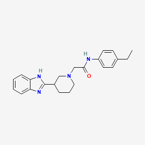 molecular formula C22H26N4O B6481425 2-[3-(1H-1,3-benzodiazol-2-yl)piperidin-1-yl]-N-(4-ethylphenyl)acetamide CAS No. 887217-53-0