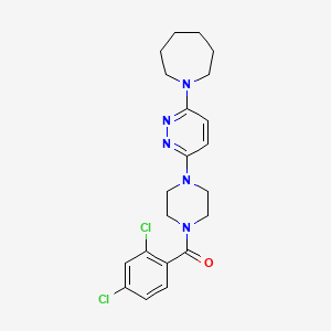 molecular formula C21H25Cl2N5O B6481436 1-{6-[4-(2,4-dichlorobenzoyl)piperazin-1-yl]pyridazin-3-yl}azepane CAS No. 898406-49-0