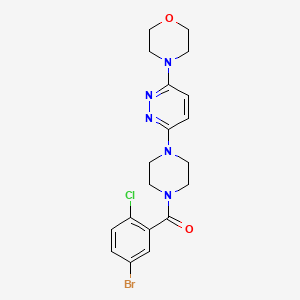 molecular formula C19H21BrClN5O2 B6481445 4-{6-[4-(5-bromo-2-chlorobenzoyl)piperazin-1-yl]pyridazin-3-yl}morpholine CAS No. 898437-66-6
