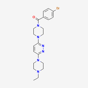 molecular formula C21H27BrN6O B6481453 3-[4-(4-bromobenzoyl)piperazin-1-yl]-6-(4-ethylpiperazin-1-yl)pyridazine CAS No. 886897-46-7