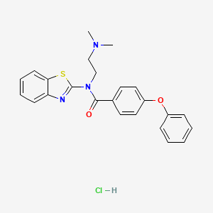 molecular formula C24H24ClN3O2S B6481501 N-(1,3-benzothiazol-2-yl)-N-[2-(dimethylamino)ethyl]-4-phenoxybenzamide hydrochloride CAS No. 1215698-60-4