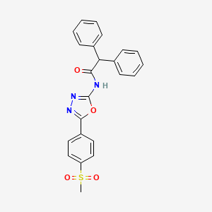 molecular formula C23H19N3O4S B6481554 N-[5-(4-methanesulfonylphenyl)-1,3,4-oxadiazol-2-yl]-2,2-diphenylacetamide CAS No. 886912-45-4