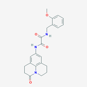 molecular formula C22H23N3O4 B6481625 N'-[(2-methoxyphenyl)methyl]-N-{2-oxo-1-azatricyclo[7.3.1.0^{5,13}]trideca-5,7,9(13)-trien-7-yl}ethanediamide CAS No. 898423-07-9