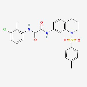 molecular formula C25H24ClN3O4S B6481627 N'-(3-chloro-2-methylphenyl)-N-[1-(4-methylbenzenesulfonyl)-1,2,3,4-tetrahydroquinolin-7-yl]ethanediamide CAS No. 898448-18-5