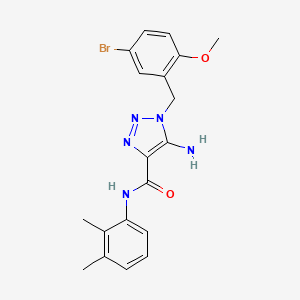 molecular formula C19H20BrN5O2 B6481650 5-amino-1-[(5-bromo-2-methoxyphenyl)methyl]-N-(2,3-dimethylphenyl)-1H-1,2,3-triazole-4-carboxamide CAS No. 899981-88-5