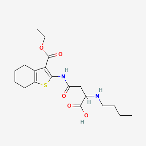 molecular formula C19H28N2O5S B6481671 2-(butylamino)-3-{[3-(ethoxycarbonyl)-4,5,6,7-tetrahydro-1-benzothiophen-2-yl]carbamoyl}propanoic acid CAS No. 1047980-02-8