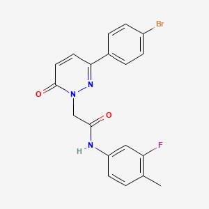 molecular formula C19H15BrFN3O2 B6481778 2-[3-(4-bromophenyl)-6-oxo-1,6-dihydropyridazin-1-yl]-N-(3-fluoro-4-methylphenyl)acetamide CAS No. 899990-28-4