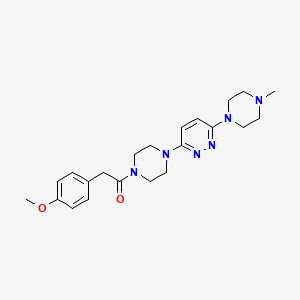 molecular formula C22H30N6O2 B6481785 2-(4-methoxyphenyl)-1-{4-[6-(4-methylpiperazin-1-yl)pyridazin-3-yl]piperazin-1-yl}ethan-1-one CAS No. 899995-01-8