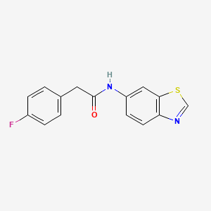 molecular formula C15H11FN2OS B6481796 N-(1,3-benzothiazol-6-yl)-2-(4-fluorophenyl)acetamide CAS No. 899732-73-1