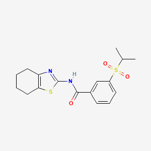 molecular formula C17H20N2O3S2 B6481809 3-(propane-2-sulfonyl)-N-(4,5,6,7-tetrahydro-1,3-benzothiazol-2-yl)benzamide CAS No. 899738-86-4