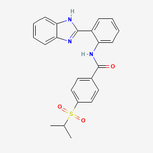 molecular formula C23H21N3O3S B6481820 N-[2-(1H-1,3-benzodiazol-2-yl)phenyl]-4-(propane-2-sulfonyl)benzamide CAS No. 899968-14-0