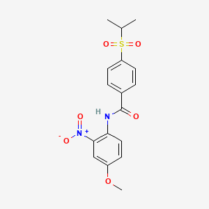 molecular formula C17H18N2O6S B6481824 N-(4-methoxy-2-nitrophenyl)-4-(propane-2-sulfonyl)benzamide CAS No. 899739-25-4