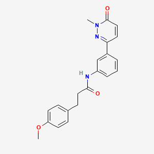 molecular formula C21H21N3O3 B6481835 3-(4-methoxyphenyl)-N-[3-(1-methyl-6-oxo-1,6-dihydropyridazin-3-yl)phenyl]propanamide CAS No. 899743-56-7