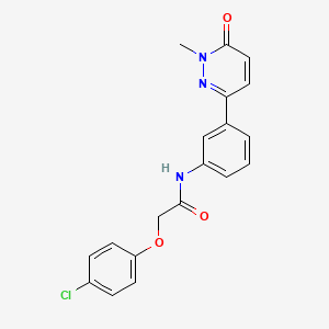 molecular formula C19H16ClN3O3 B6481842 2-(4-chlorophenoxy)-N-[3-(1-methyl-6-oxo-1,6-dihydropyridazin-3-yl)phenyl]acetamide CAS No. 899977-84-5
