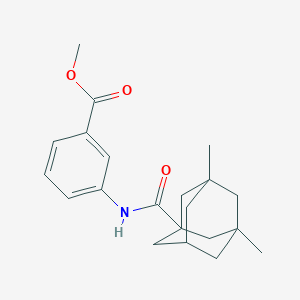 molecular formula C21H27NO3 B6481883 methyl 3-(3,5-dimethyladamantane-1-amido)benzoate CAS No. 519046-15-2